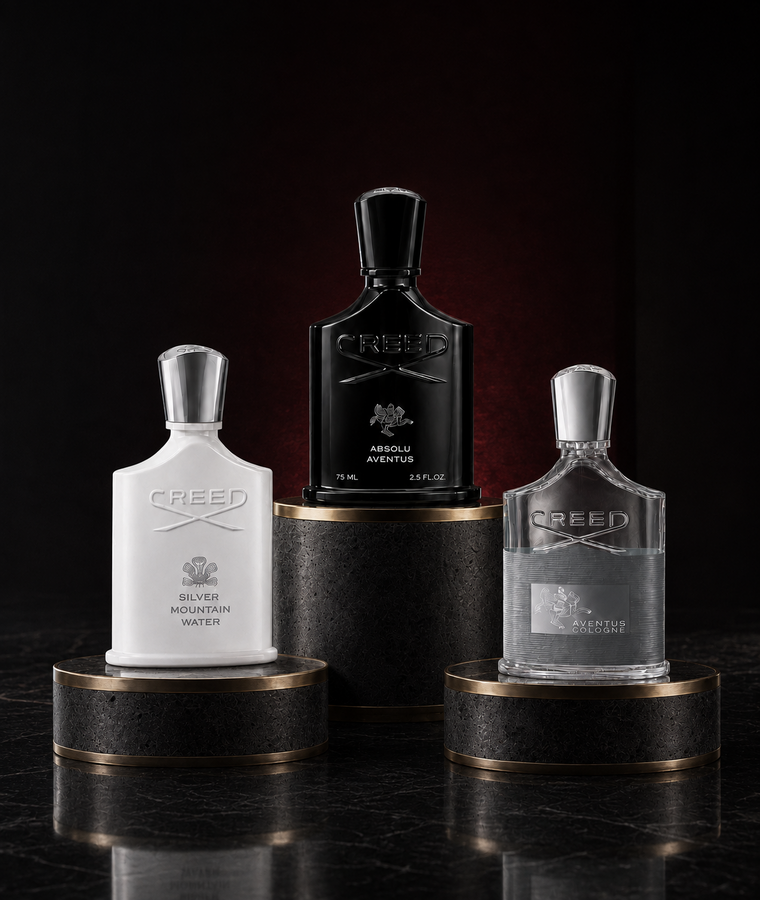 Selected Creed fragrances at Venba Fragrance